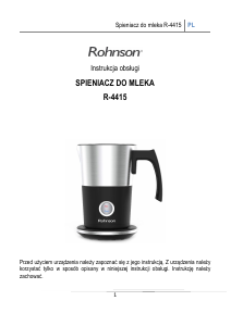 Instrukcja Rohnson R-4415 Spieniacz do mleka
