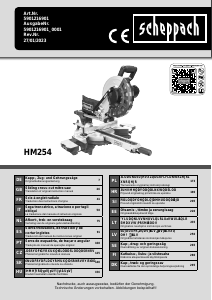 Manual de uso Scheppach HM254 Sierra de inglete