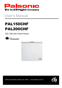 Manual Palsonic PAL150CHF Freezer