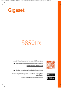 Bedienungsanleitung Gigaset S850HX Schnurlose telefon