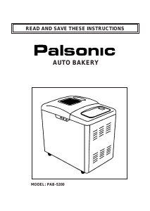 Manual Palsonic PAB-5200 Bread Maker