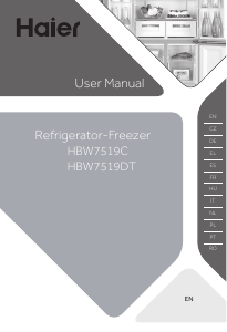 Handleiding Haier HBW7519DT Koel-vries combinatie