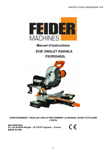 Mode d’emploi Feider FSOR254S2L Scie à onglet