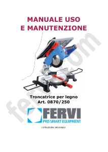 Manuale Fervi 0870/250 Troncatrice