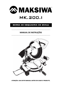 Manual Maksiwa MK.200.1 Serra de esquadria