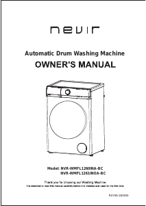 Manual de uso Nevir NVR-WMFL1261INOA-BC Lavadora