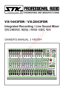 Handleiding STK VX-1443FDR Mengpaneel