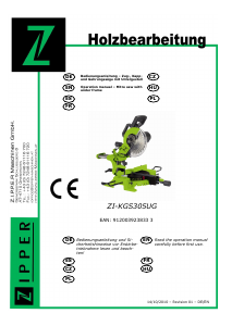 Manual Zipper ZI-KGS305UG Mitre Saw