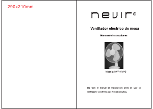 Manual de uso Nevir NVR-VM40-B Ventilador