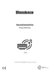 Brugsanvisning Blomberg GVN 16S106 Opvaskemaskine