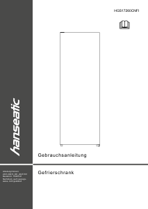 Bedienungsanleitung Hanseatic HGS17260CNFI Gefrierschrank