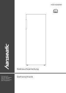 Bedienungsanleitung Hanseatic HGS14354DNFI Gefrierschrank