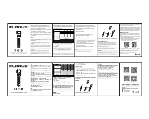 Handleiding Klarus FH10-BAC Zaklamp