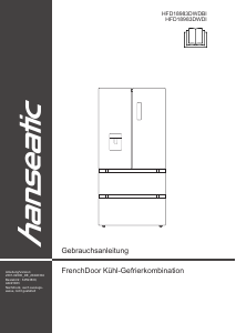 Bedienungsanleitung Hanseatic HFD18983DWDBI Kühl-gefrierkombination