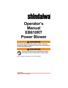 Manual Shindaiwa EB610RT Leaf Blower