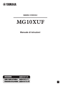 Manuale Yamaha MG10XUF Pannello di missaggio