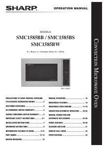 Manual Sharp SMC1585BS Microwave