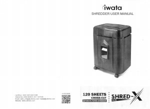 Handleiding Iwata SHRED-X ELITE Papiervernietiger