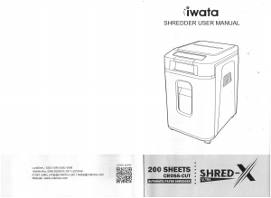 Handleiding Iwata SHRED-X ULTRA Papiervernietiger