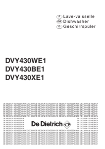 Manual De Dietrich DVY430WE1 Dishwasher