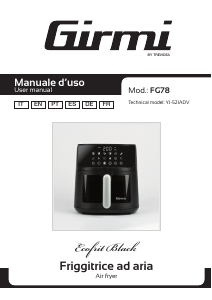 Manual de uso Girmi FG78 Ecofrit Black Freidora