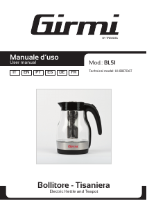 Manual Girmi BL51 Kettle