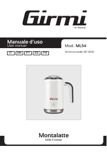 Manual de uso Girmi ML5402 Batidor de leche