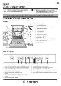 Manual de uso Ariston LFO 3T121 W X AG Lavavajillas