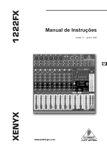 Manual Behringer Xenyx 1222FX Mesa de mistura
