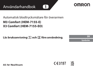 Bruksanvisning Omron HEM-7155-E M3 Comfort Blodtrycksmätare