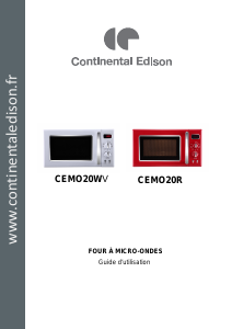 Mode d’emploi Continental Edison CEMO20RV Micro-onde