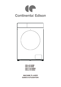 Mode d’emploi Continental Edison CELL8140IS Lave-linge