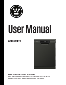 Manual Westinghouse WSF6606KXB Dishwasher