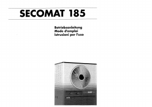Mode d’emploi Krüger Secomat 185 Sèche-linge