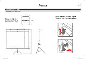 説明書 Hama 00021573 プロジェクタースクリーン