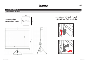 説明書 Hama 00021574 プロジェクタースクリーン