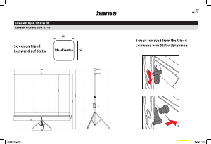 説明書 Hama 00021575 プロジェクタースクリーン