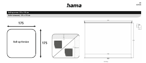 Hướng dẫn sử dụng Hama 00021576 Màn hình máy chiếu