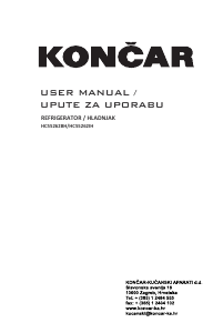 Handleiding Končar HC55262BH Koel-vries combinatie