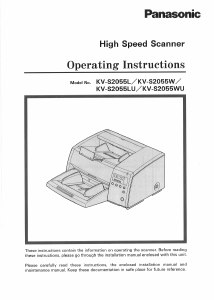 Handleiding Panasonic KV-S2055L Scanner