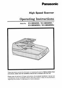 Handleiding Panasonic KV-S6045W Scanner