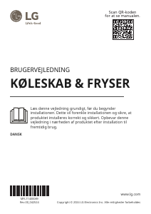 Brugsanvisning LG GBG5160CEV Køle-fryseskab