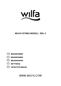 Manual Wilfa SPA-2 Foot Bath