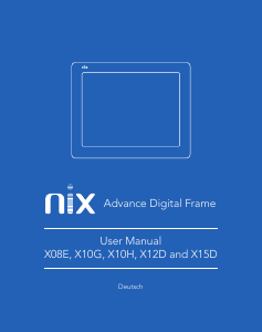 Bedienungsanleitung Nix X08E Digitaler bilderrahmen