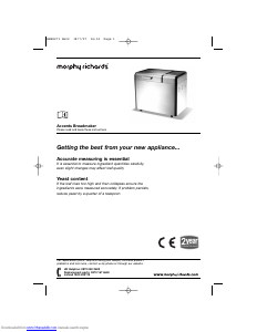 Handleiding Morphy Richards BM48271 Broodbakmachine