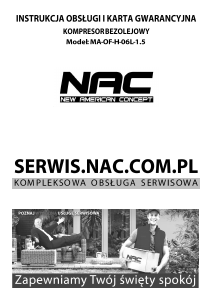 Instrukcja NAC MA-OF-H-06L-1.5 Kompresor