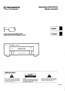 Manual Pioneer F-C3 Tuner