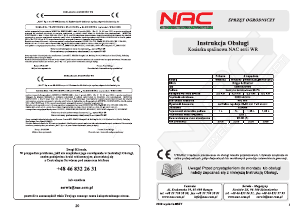 Instrukcja NAC WR65129D Kosiarka