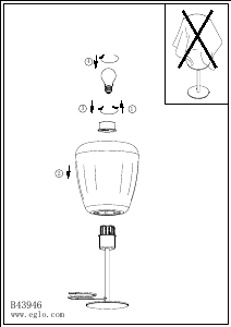 Kullanım kılavuzu Eglo 43946 Lamba