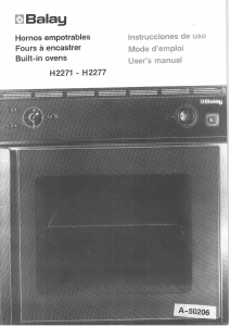 Manual de uso Balay H2271 Horno